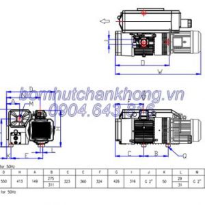 Bơm chân không Wonchang WOVP 500