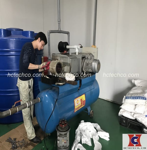 Sửa chữa bơm hút chân không vòng dầu tại Công ty Namuga Phú Thọ