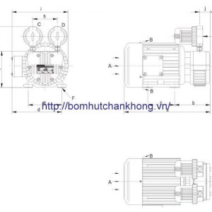 Kich thuoc bom chan khong kho doovac SML 280