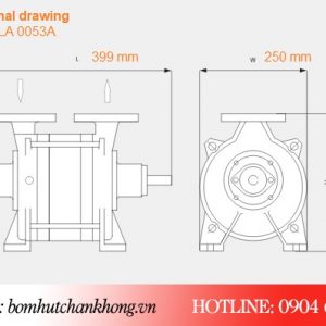 Bản vẽ kích thước bơm Busch dolphin LA 0053A