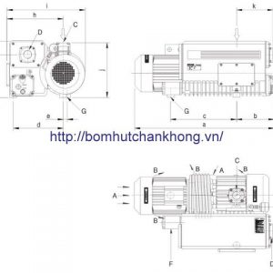 Cấu tạo bơm chân không MVO160 DCTT