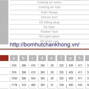 bơm chân không MVO160 DCTT