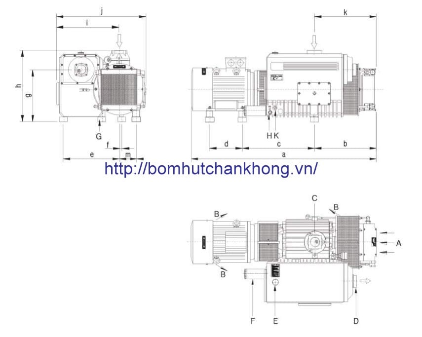 bom chan khong canh quat quay doovac