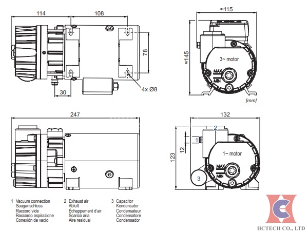 Cấu tạo của bơm chân không Becker o5.4