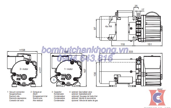 cau tao bom hut chan khong becker o 5 8