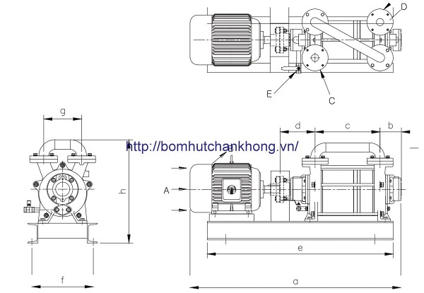 Cấu tạo bơm hút chân không vòng nước DooVac