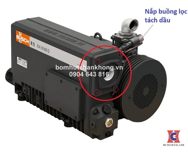 Tháo nắp bộ lọc để thay thế lọc