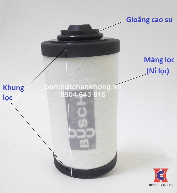 Cấu tạo bộ lọc tách nhớt chân không