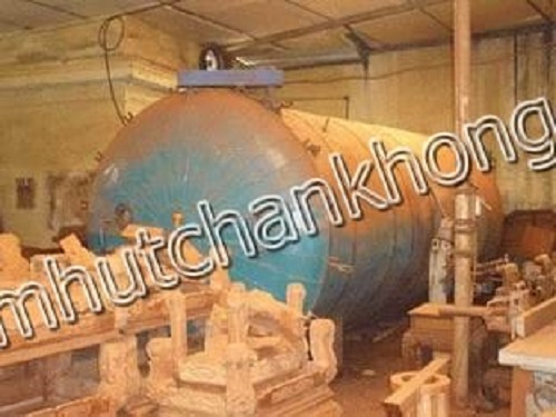 Bơm hút chân không Vacco trong sấy khô gỗ