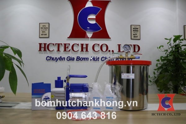 Bộ nồi hút chân không khử khí dùng bơm chân không vòng dầu