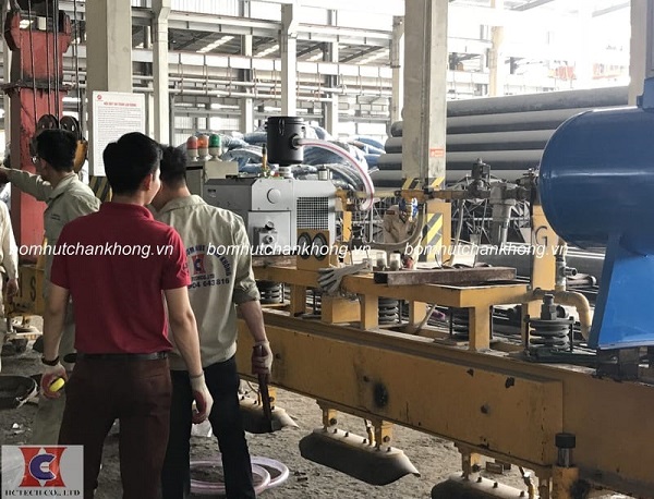 Từng bước hoàn thiện lắp đặt hệ thống bơm hút chân không