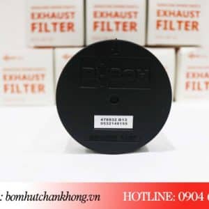 Mã lọc tách dầu Busch được ký hiệu ở đáy lọc