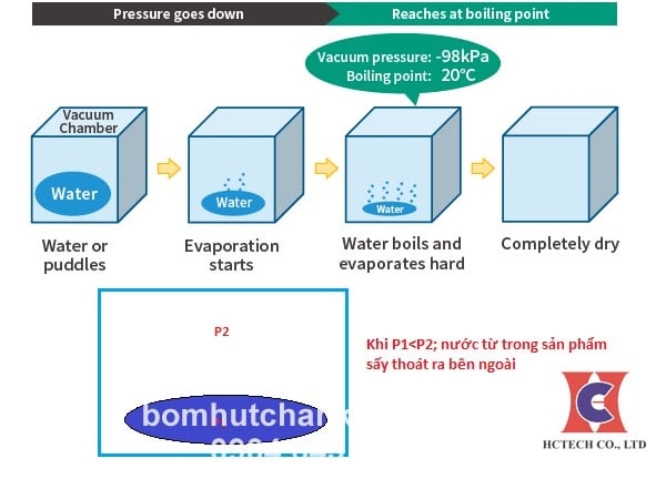 Mô tả nguyên lý sấy bằng chân không