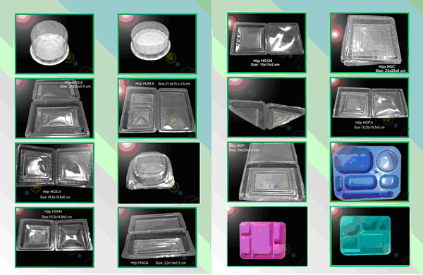 Sản phẩm từ hệ thống định hình khay nhựa
