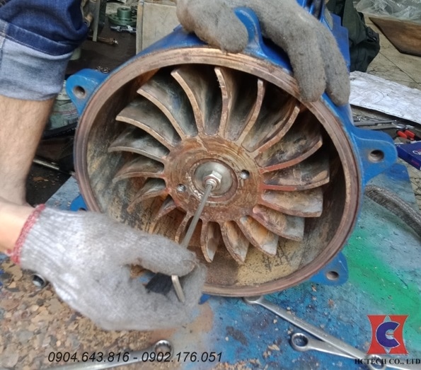 Sửa chữa bơm chân không vòng nước tại HCTECH