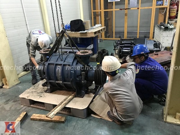 Hình ảnh kỹ thuật của HCTECH sửa chữa bơm tại Hanacans