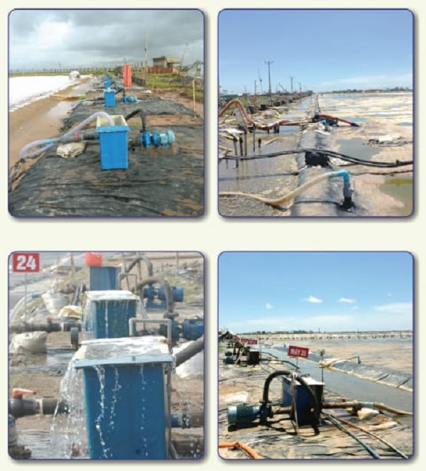 Bơm chân không vòng nước sử dụng cho xử lý đất nền yếu