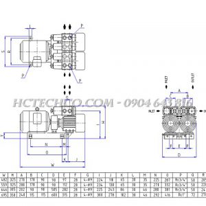 Bơm hút chân không khô Wonchang WBS 30A