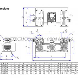 Bơm hút chân không khô Wonchang WBS 80B