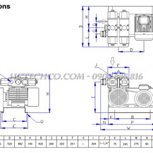 Bơm hút chân không Khô Wonchang WVS 10