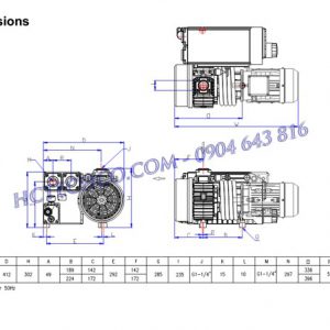 Bơm hút chân không Wonchang WOVP 0120F