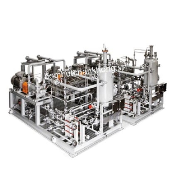 Hình ảnh một hệ thống bơm hút chân không trung tâm