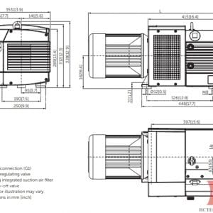 Cấu tạo bơm chân không khô Becker KVT 3-60