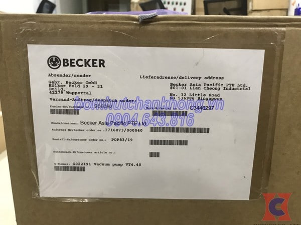 bom chan khong kho becker vt4 40 duoc nhap khau chinh hang tu becker duc