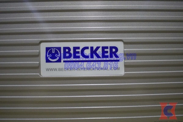 tem hang san xuat becker tren may bom chan khong