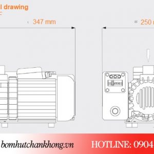 Bản vẽ kích thước bơm Busch KB 0025F