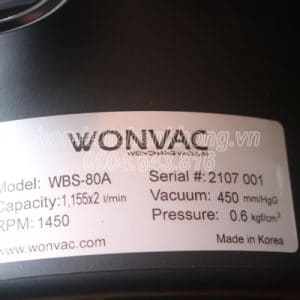 Tem chính hãng Wonchang trên thân bơm