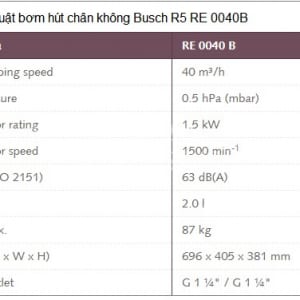 thong so ky thuat bom hut chan khong vong dau busch r5 re 0040b