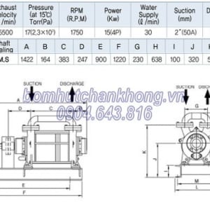 bom hut chan khong vong nuoc hanchang hwvp 2 550