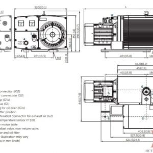 Bản vẽ kích thước của bơm