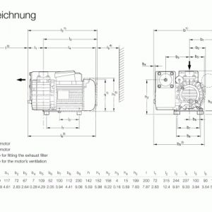 Bản vẽ kích thước của bơm SV10B
