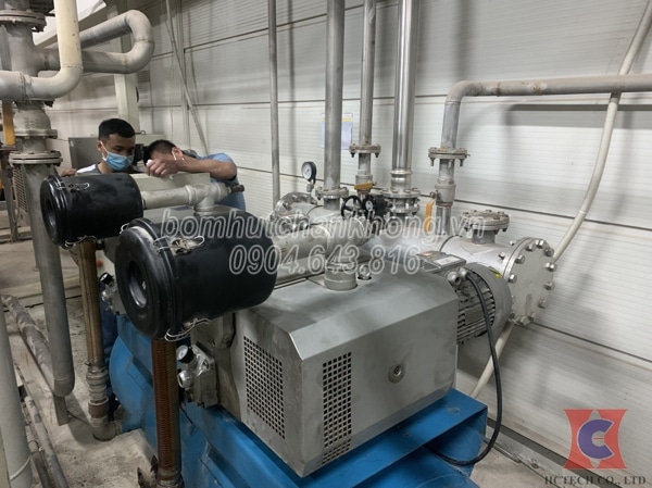 Sửa chữa bơm hút chân không WOVP 0320 cho nhà máy Namuga Phú Thọ