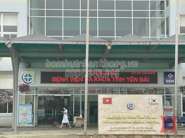 Lắp đặt hệ thống bơm chân không Wonchang cho Bệnh viện đa khoa tỉnh Yên Bái