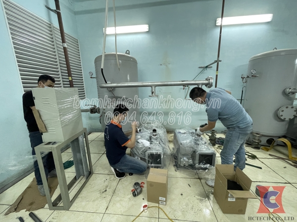 Lắp đặt bơm chân không và các thiết bị mới cho bệnh viện Yên bái