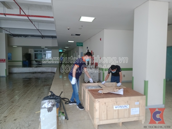 Bơm chân không vòng dầu Wonchang được vận chuyển an toàn đến bệnh viện