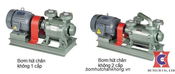 Bơm hút chân không vòng nước 1 cấp và 2 cấp