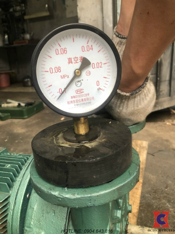 Kết quả đo áp suất chân không bằng đồng hồ chân không