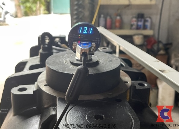 Kết quả đo áp suất chân không cho bơm hút chân không