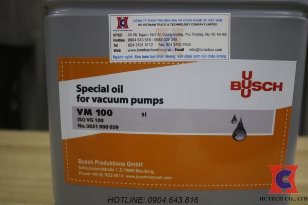 Tem dầu chân không Busch VM100