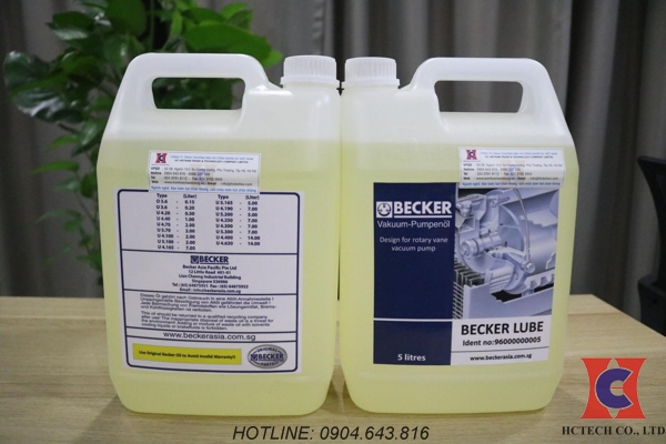 Can dầu máy hút chân không hãng Becker 5l