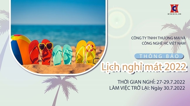 THÔNG BÁO LỊCH NGHỈ MÁT HÈ 2022