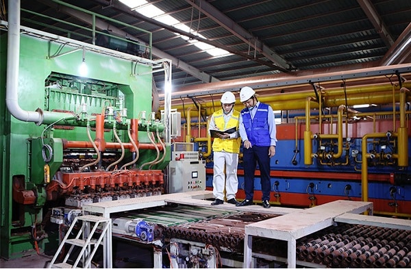 Sửa bơm hút chân không Busch cho nhà máy gạch Hoàng Tiến