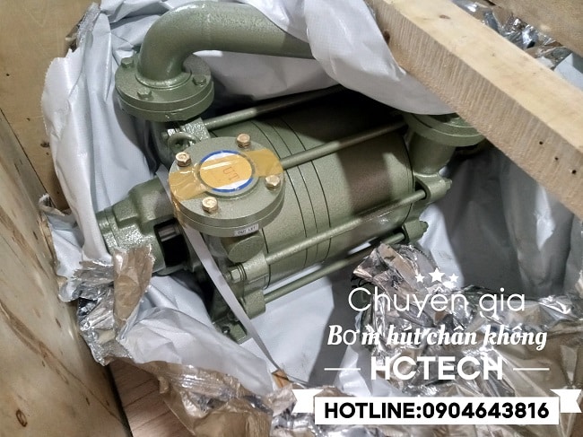 Bơm chân không vòng nước có vỏ bơm bằng gang chắc chắn