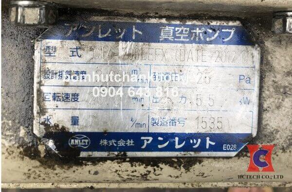 Sửa chữa bơm hút chân không trục vít Anlet tại Parker Processing Việt Nam