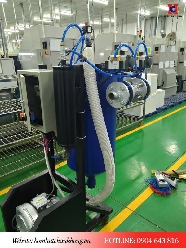 Hình ảnh hệ thống hút bụi máy CNC nhà máy Dong Myong Bắc Giang