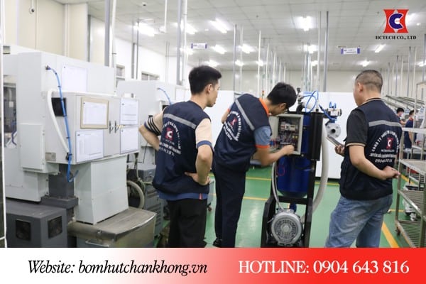 Tiến hành kết nối hệ thống với máy làm việc